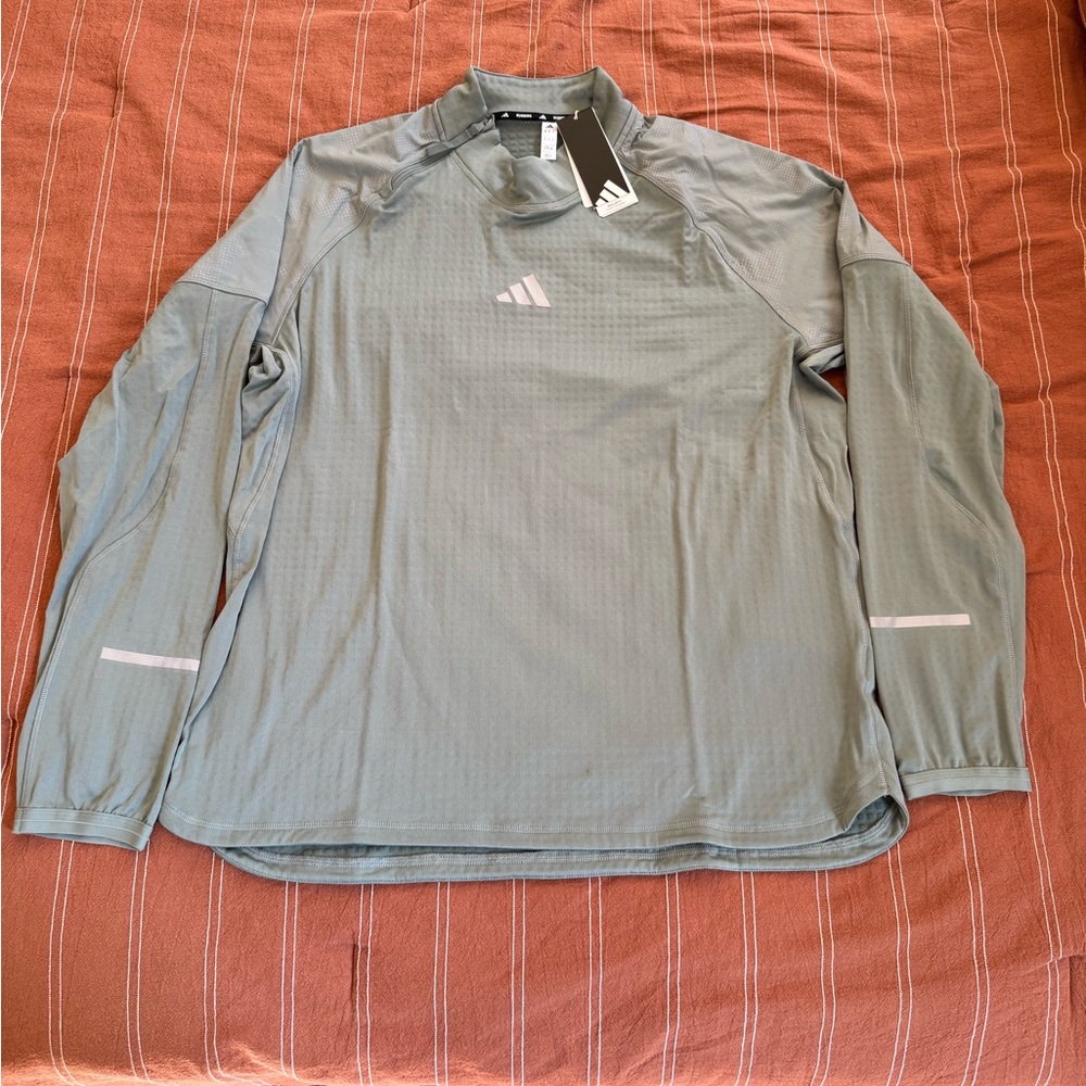 Adidas Ultimate Hi Vis Reflective 1/2-Zip Top- NWT
